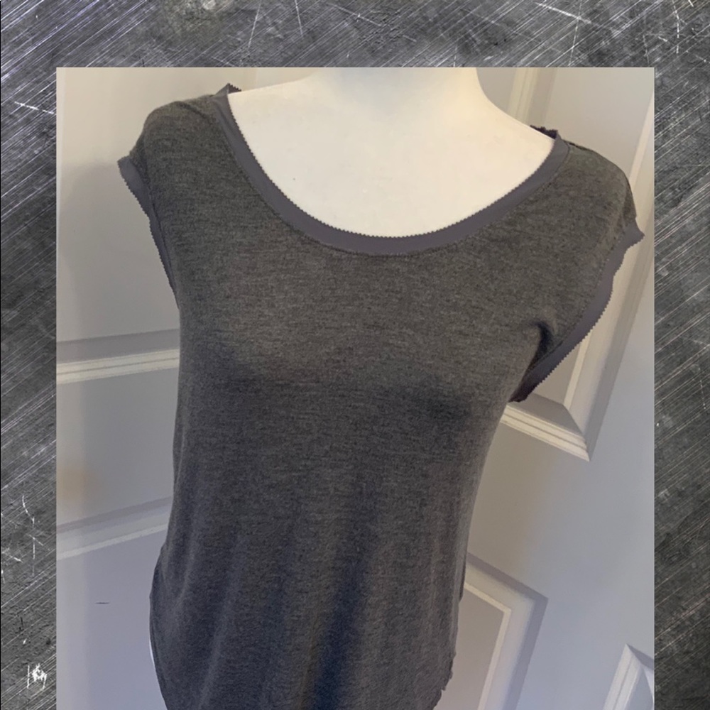 LOFT Rayon Sleeveless Top - Charcoal - Small